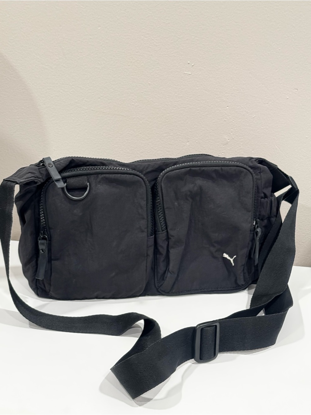 Puma Black Dual-Pocket Belt Bag